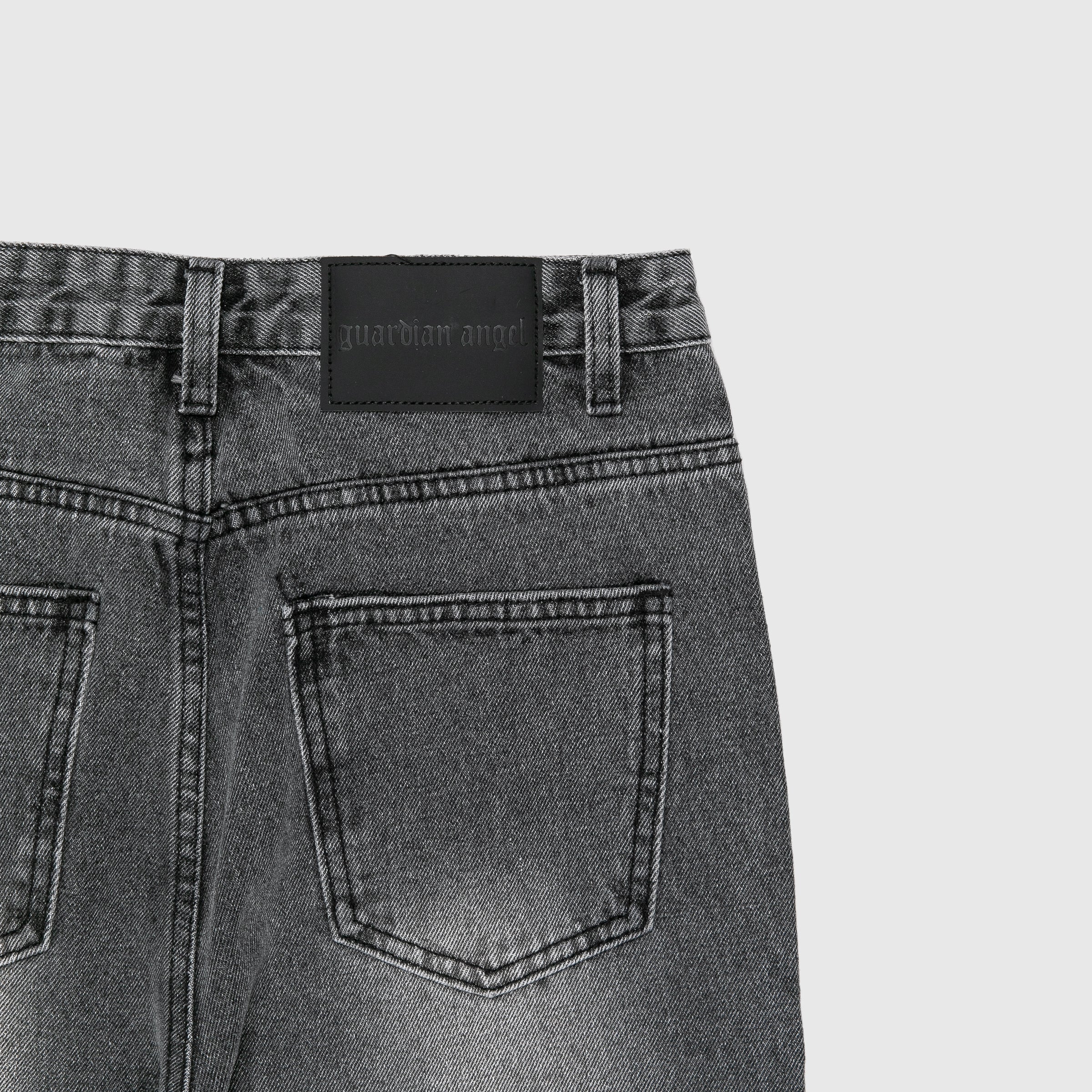 RELAXED WASHED DENIM PANTS