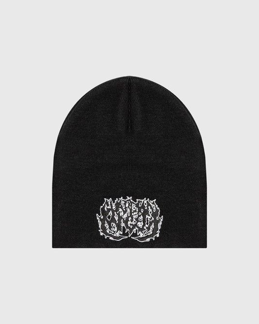METAL EMBROIDERED SKULL BEANIE