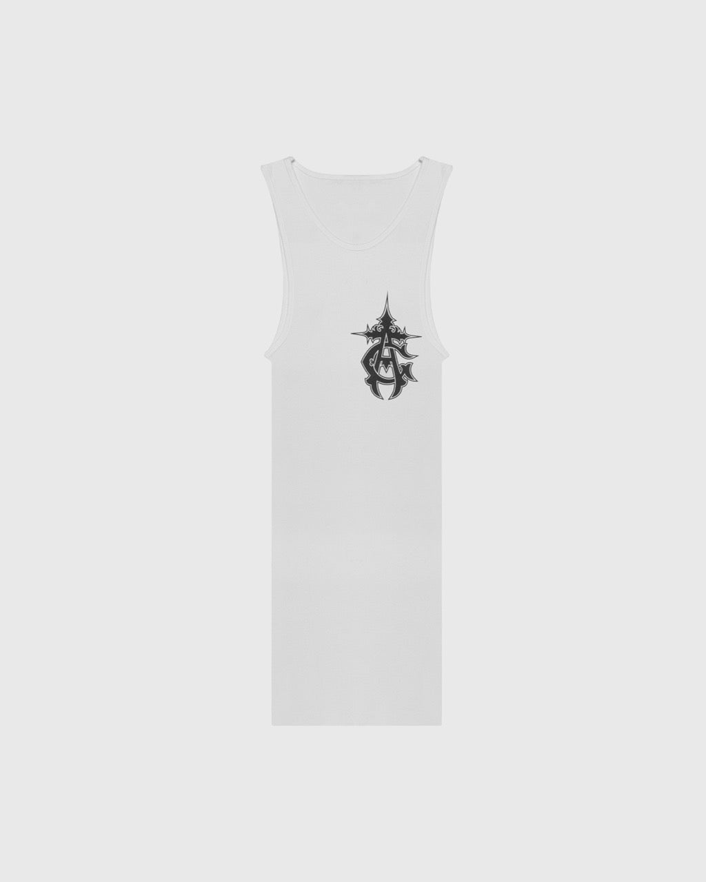 MONOGRAM RIB TANK TOP (WHITE)