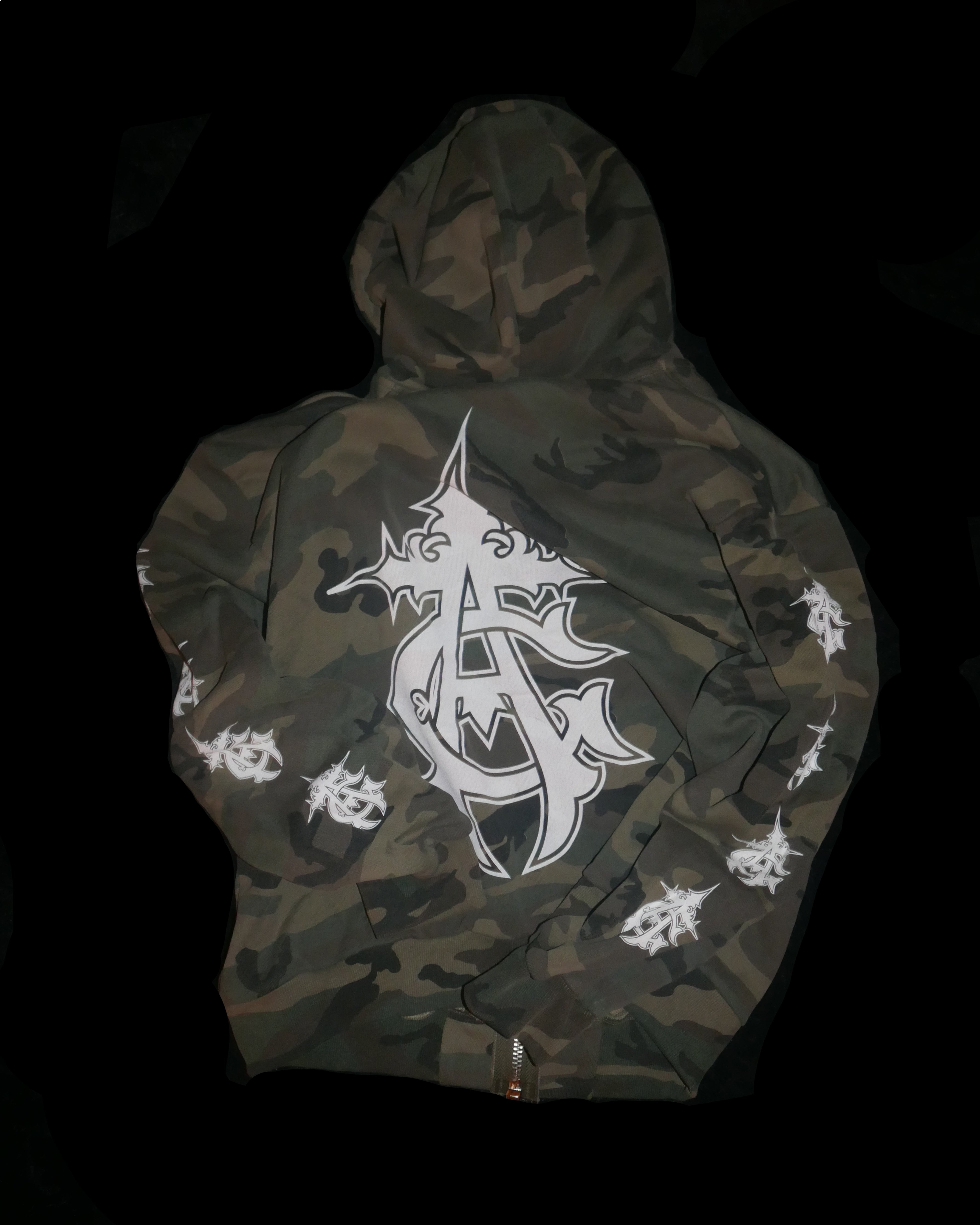 1 OF 1 MONOGRAM ZIP HOODIE (CAMO)